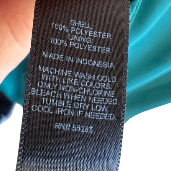 Express Emerald Green Holiday Dress Sz M Sheer Sleeves Triangle Keyhole Autumn - Picture 11 of 14